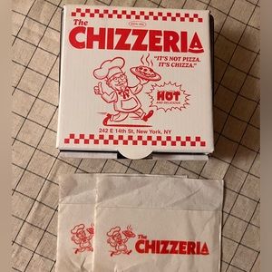 KFC Chizza Kentucky Fried Chicken Pizza Chizzeria Box Napkins Col Sanders Used